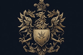 design luxury elegant modern heraldic crest logo