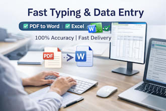 fast typing  data entry service