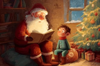 design bible themed, christian children book illustration