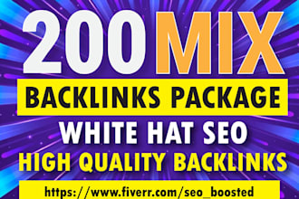 high quality mixed backlinks to boost your website rankings