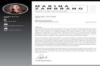 write a professional cover letter for job applications