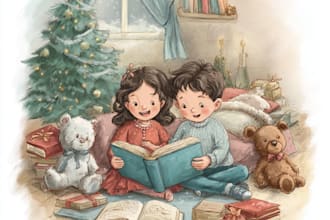 do hand drawn christain children story book illustration