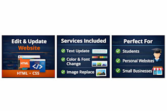 update, edit text and design of your website