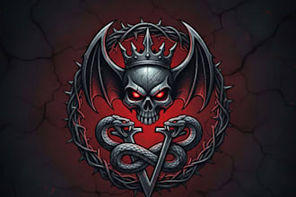 design a dark and powerful villain logo for your brand