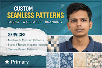 design seamless patterns for fabric, wallpaper and branding