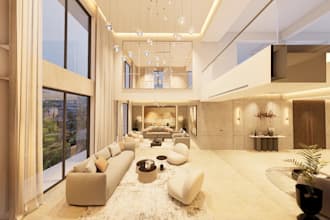 redesign3d duplex apartment,royal living space,cgi dining layout,interior render