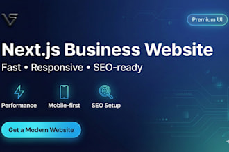 create a high performance nextjs website with SEO and great UI