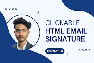 design professional clickable email signature for gmail, outlook, apple mail