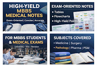 create high yield mbbs medical notes and exam summaries