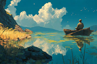 create digital art and background illustration for you