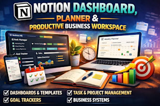 create a expert notion template planner, dashboard automation project management