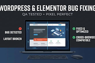 fix wordpress, elementor, woocommerce bugs with QA testing