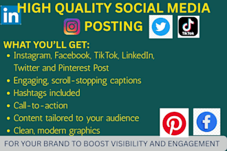schedule engaging professionally social media post content to your audience