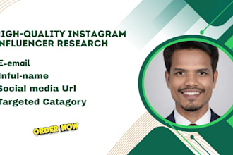 instagram influencer research and list