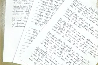 handwrite your text with care and deliver it on time