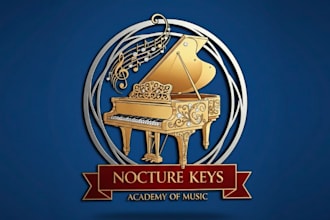 make professional and elegant piano logo for your brand