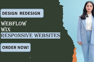design or redesign webflow websites and wix websites