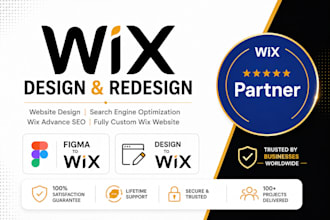 do wix website design, redesign , figma to wix, development, wix velo coding
