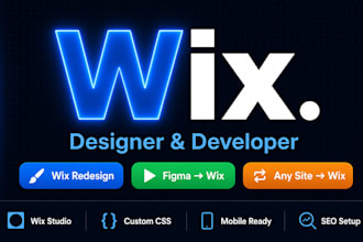 redesign wix website, convert figma to wix, or migrate any site to wix