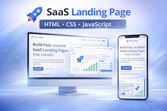 build a modern saas landing page html css javascript