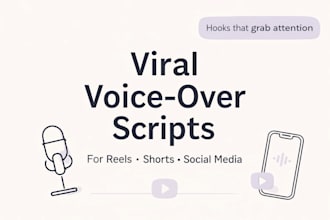 write viral short voice over scripts for social media