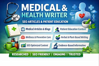 write medical email and healthcare social media copywriting