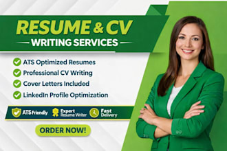 design a modern CV, ats resume, cover letter, and linkedin profile optimization,