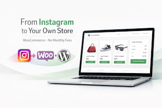 build a woocommerce wordpress store for instagram sellers