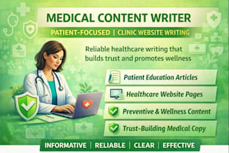 write patient education and healthcare website content