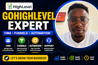 build gohighlevel lead generation funnel, CRM and automation