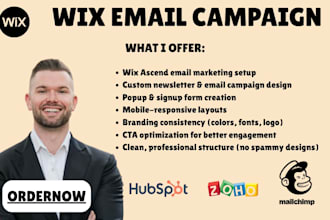 do wix ascend email marketing campaign newsletter design popup form for wix site