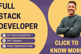 do custom full stack website development as full stack web developer