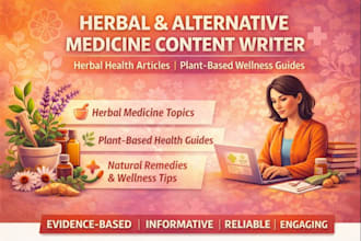 write herbal and plant based health articles and guides
