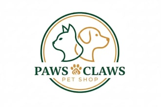 design cute pet, dog, animal, pet shop and pet farm logo for your business