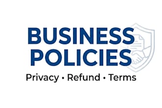 write refund, privacy and terms policies for your business