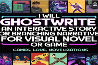 ghostwrite an interactive story or branching narrative for visual novel or game