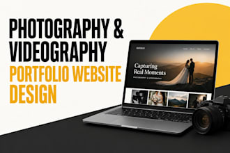 build personal portfolio photography website wedding videography website design