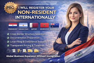 provide non resident company registration in paraguay, argentina, qatar, morocco