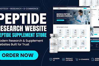 build peptide research website peptide website peptide supplement website