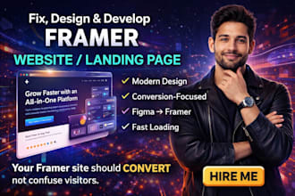 framer website framer landing page framer expert figma to framer developer