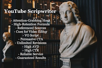 be your youtube scriptwriter for history scripts