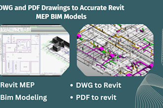 convert dwg and PDF drawings to accurate revit mep bim models