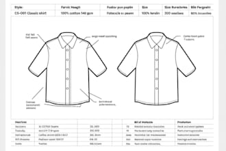 create professional tech packs for garment and apparel production