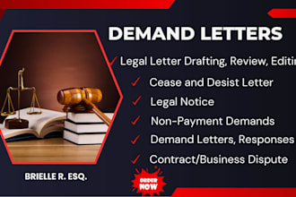 draft professional demand letters, cease and desists