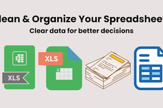 organize and clean your data and spreadsheets