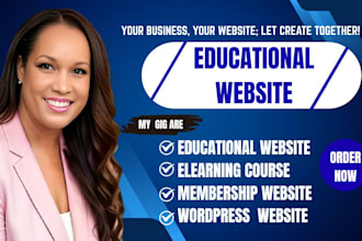 develop educational website, elearning, membership with ims website