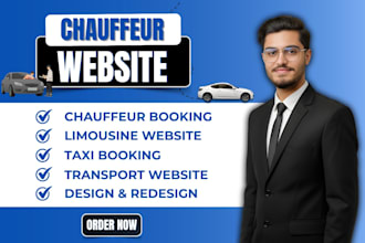 build a chauffeur website, limousine or taxi booking website