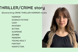 ghostwrite, rewrite, or edit a crime mystery, thriller, or horror novel