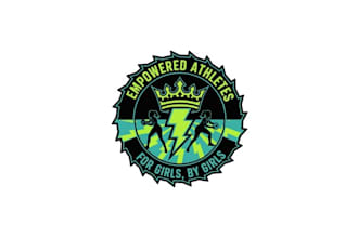 design sharp bold conceptual sports electric green teal logo