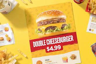 design a restaurant menu , food menu , fast food flyer